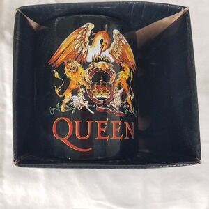 Queen Coffee Mug Black NEW Classic Crest Logo Band Memorabilia 2012